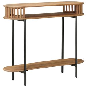 vidaXL Ročno izdelana končna miza Teak rjava 90 x 30 x 75 cm
