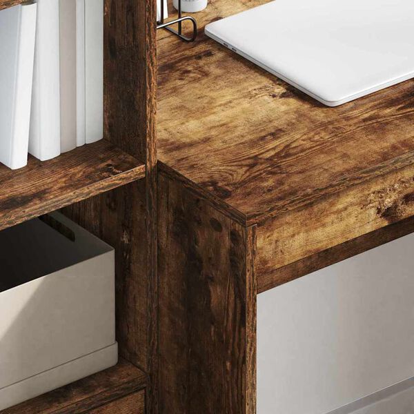 vidaXL Miza Dimljeni oreh 100 x 50 x 76 cm