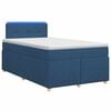vidaXL Postelja boxspring z vzmetnico Modra 120 x 190 cm Blago