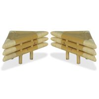 vidaXL Nočne mizice 2 kosa 60x60x40 cm iz bambusa naravne barve