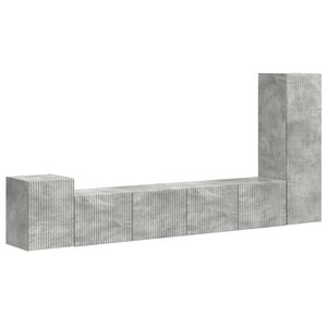 vidaXL Komplet TV omaric 3 pcs Betonsko siva Konstruiran les