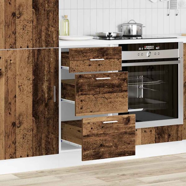 vidaXL Spodnja omarica “Lyon” Old Wood 40x46x81,5 cm Inženirski les