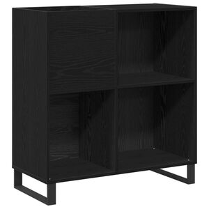 vidaXL Omara za plo&scaron;če Črna Orehovina 84,5 x 38 x 89 cm Inženirski les