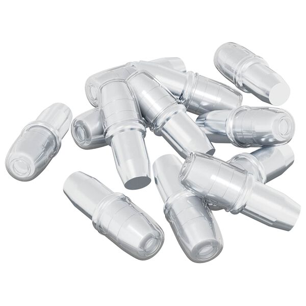 vidaXL Polica Peg 12 pcs srebrna 7 x 16 mm elezo