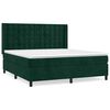 vidaXL Box spring postelja z vzmetnico temno zelena 180x200 cm žamet