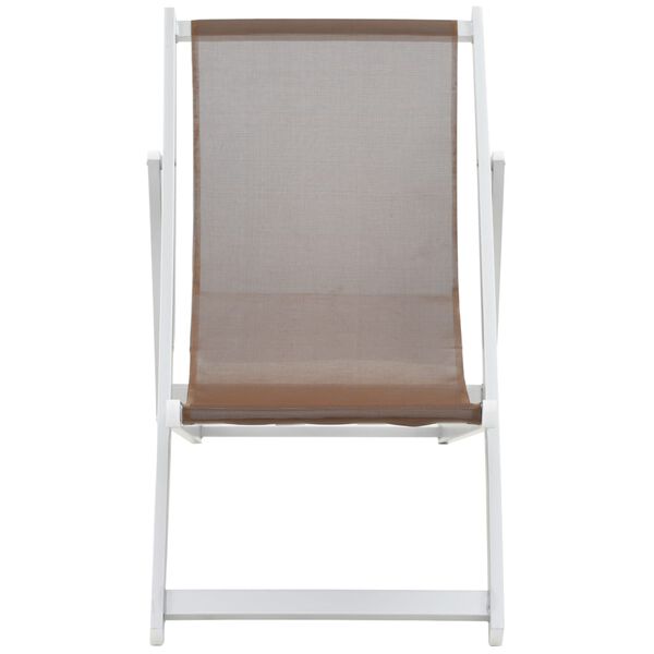 vidaXL Zložljivi stoli za na plažo 2 kosa aluminij in tekstil rjavi