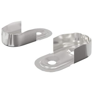vidaXL Nosilec za omarno palico 2 kos Beli cink 40 x 18 x 10 mm elezo