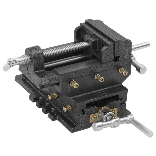 vidaXL Ročni prečni primež za vrtalni stroj 78 mm