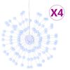 vidaXL Božične zvezdne lučke 140 LED lučk 4 kosi hladno bele 17 cm