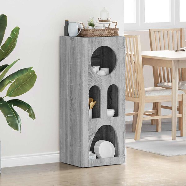 vidaXL Strani &scaron;al Siva Sonoma 40 x 35 x 100,5 cm Konstruiran les