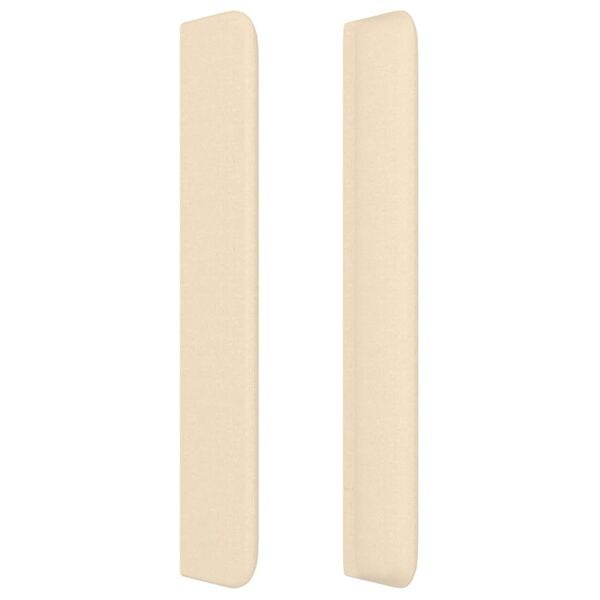 vidaXL Vzglavje z u&scaron;esi krem 103x16x118/128 cm blago
