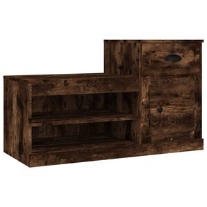 vidaXL Omarica za čevlje dimljeni hrast 100x42x60 cm inženirski les