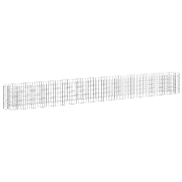 vidaXL Visoka greda gabion pocinkano železo 470x50x50 cm