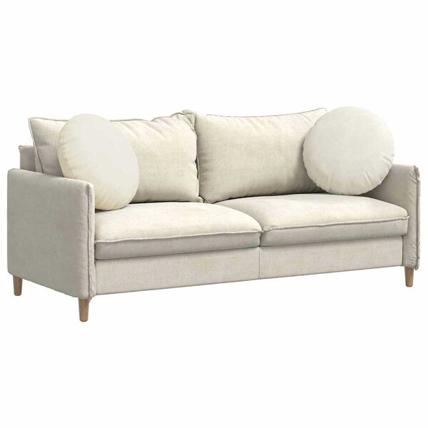 vidaXL Sedežne blazine 2 pcs krema &Oslash; 40 x 13 cm Žamet