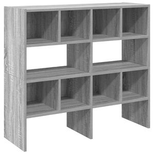 vidaXL Regal za čevlje 2 kosa zložljiva siva sonoma 89,5x30x40 cm