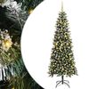vidaXL Umestno božično drevo Zelena 240 cm PVC, plastika in jeklo