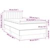 vidaXL Box spring postelja z vzmetnico krem 90x200 cm blago