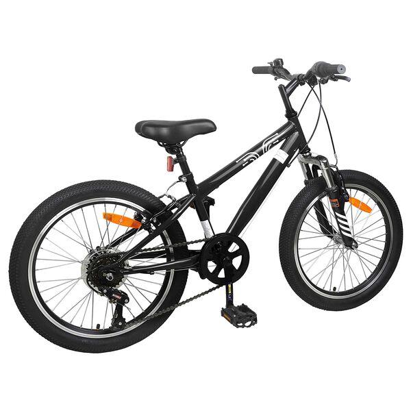 vidaXL Kids Mountain Bike 20 Palcev 6-Speed za 5-8 let Črna