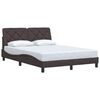 vidaXL Posteljni okvir brez vzmetnice temno rjav 140x190 cm blago