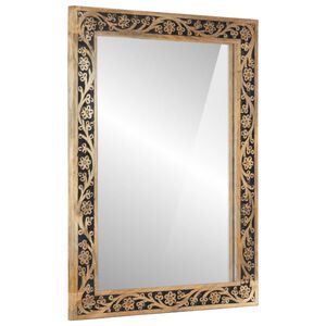 vidaXL Kopalni&scaron;ko ogledalo 50x70x2,5 cm trden mangov les in steklo