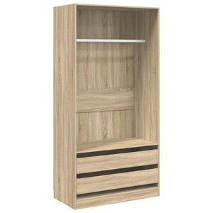 vidaXL Garderobna omara sonoma hrast 100x50x200 cm iverna plo&scaron;ča