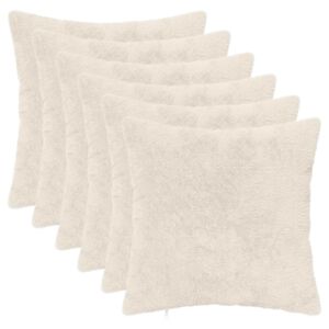 vidaXL Prevleka za blazino 6 kos HEERLEN Bela 30 x 30 cm
