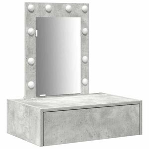 vidaXL Toaletna mizica Siva 60 x 40 x 70 cm Inženirski les
