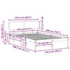 vidaXL Konstrukcija postelje Naravna 120 x 200 cm Masivno borovo les