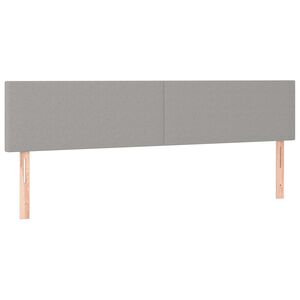 vidaXL Posteljno vzglavje svetlo siva 160x5x78/88 cm blago