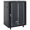 vidaXL Omrežna omarica 15U 19" IP20 črna 60x45x86 cm