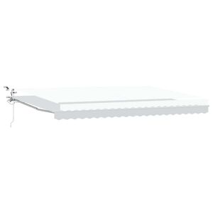 vidaXL Vlečna tenda Bela 500 &times; 300 cm Poliester