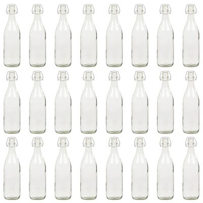 vidaXL Steklenice s pokrovom 24 kosov 1 L