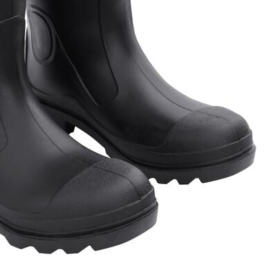 vidaXL Dežni škornji z odstranljivimi nogavicami črni velikost 43 PVC