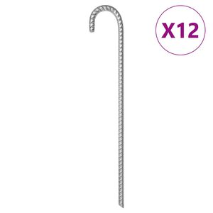 vidaXL Klini za &scaron;otor 12 kosov 41,5 cm &Oslash;12 mm pocinkano jeklo