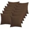 vidaXL Prevleka za blazino 12 kos HEERLEN Rjava 40 x 40 cm Blago