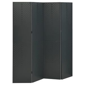 vidaXL Paravan 4-delni antracitna 160x180 cm jeklo
