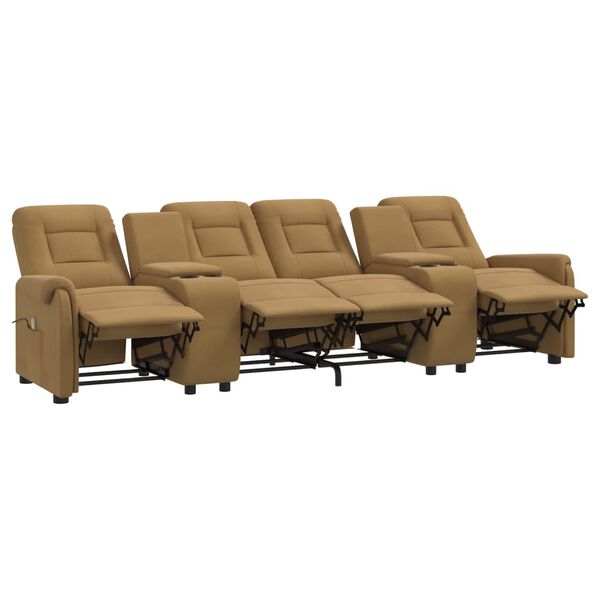 vidaXL Masažni &scaron;tirised z držali za skodelico taupe