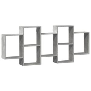vidaXL Stenska polica betonsko siva 159x18x65 cm inženirski les