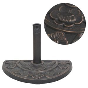 vidaXL Podstavek za senčnik polokrogel bronast 9 kg