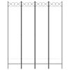 vidaXL Paravan 4-delni bel 160x200 cm blago