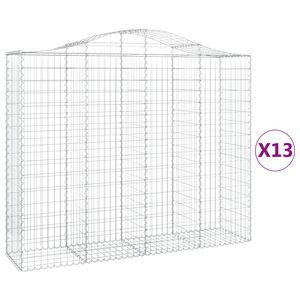 vidaXL Obokane gabion ko&scaron;are 13kosi 200x50x160/180 cm pocinkano železo