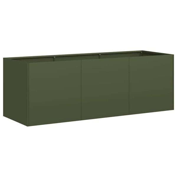 vidaXL Sadilnik Olive Green 120x40x40 cm Hladno valjano jeklo
