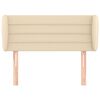 vidaXL Vzglavje z u&scaron;esi krem 83x23x78/88 cm blago