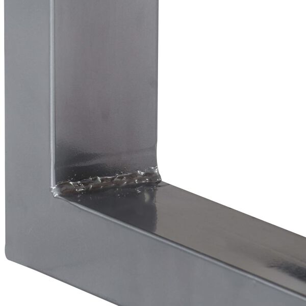 vidaXL Konzolna mizica trden akacijev les in železo 115x35x76 cm