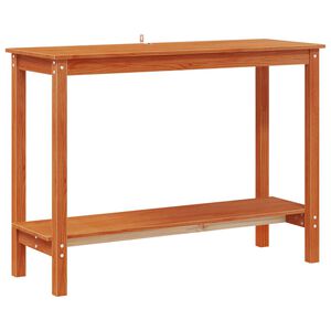 vidaXL Konzolna miza Voskan Rjava 110 x 40 x 80 cm Masivna borovina