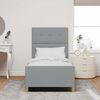 vidaXL Konstrukcija postelje z vzglavjem Svetlo siva 80 x 200 cm blago