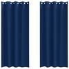 vidaXL Zavese za zatemnitev z obroči 2 kos Temno modra 225 x 140 cm