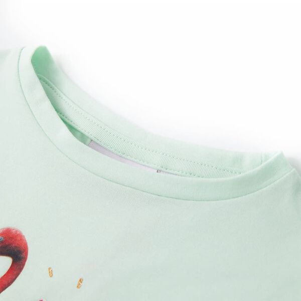 Otro&scaron;ka majica s kratkimi rokavi svetlo mint 140