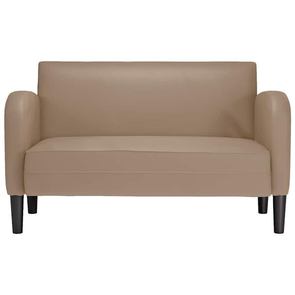 vidaXL Loveseat kavč kapučino barve 110 cm umetno usnje