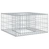 vidaXL Gabionska dvignjena postelja 80 x 80 x 40 cm Cinkana jeklena